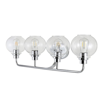 Sandrine Iron/Seeded Glass Cottage Rustic LED Vanity Light